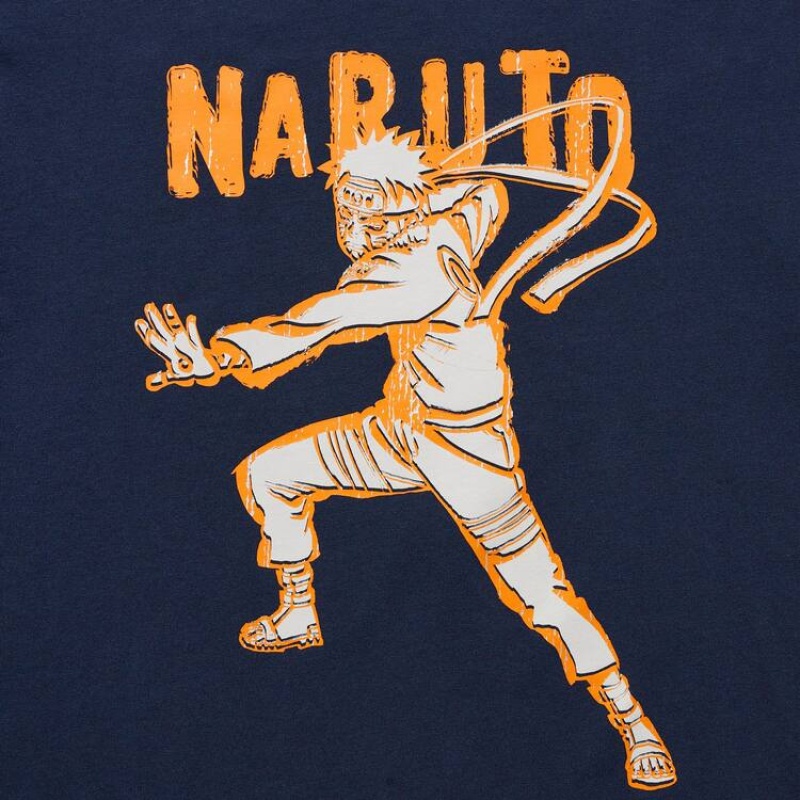 Camiseta Uniqlo Ut Archive Naruto Estampadas Hombre Azul Marino | 8273AOTPS