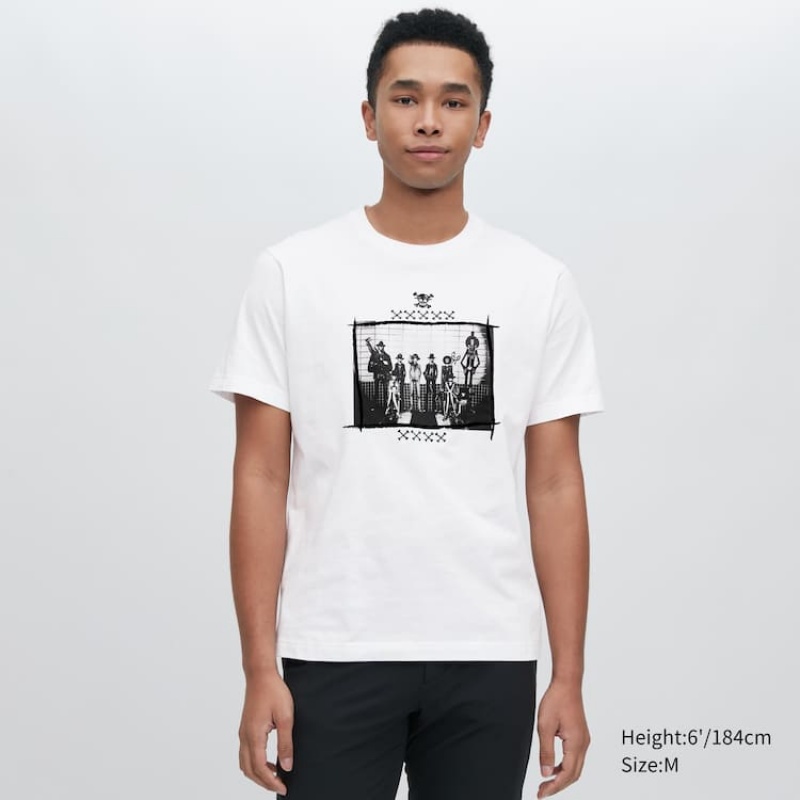 Camiseta Uniqlo Ut Archive One Piece Estampadas Hombre Blancas | 2187KWSYG