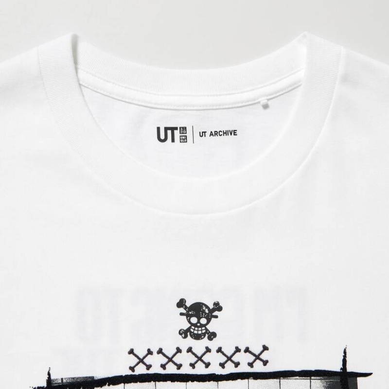 Camiseta Uniqlo Ut Archive One Piece Estampadas Hombre Blancas | 2187KWSYG