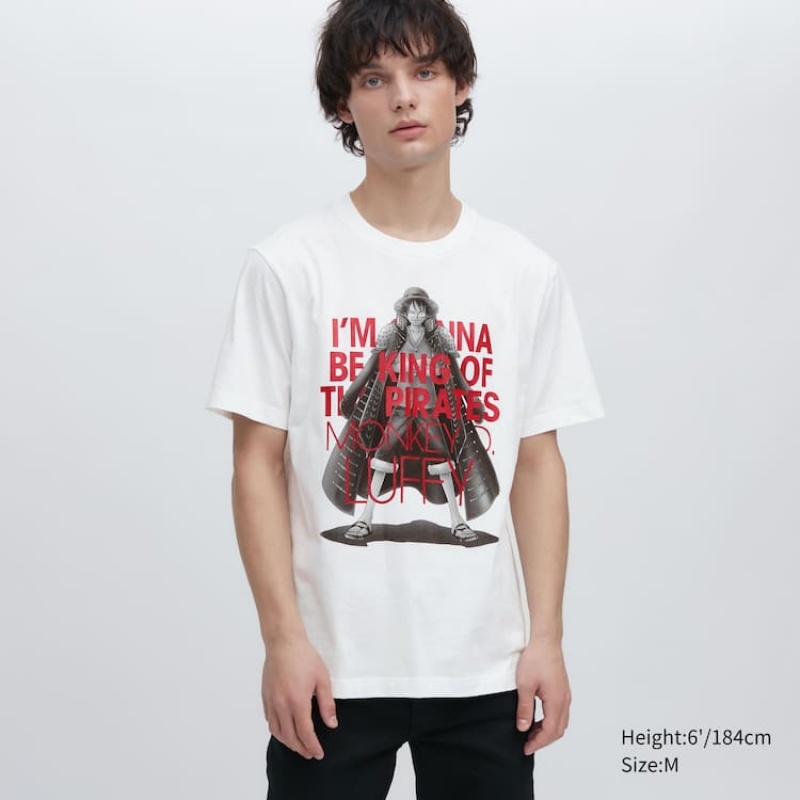 Camiseta Uniqlo Ut Archive One Piece Estampadas Hombre Blancas | 7609RVUEM