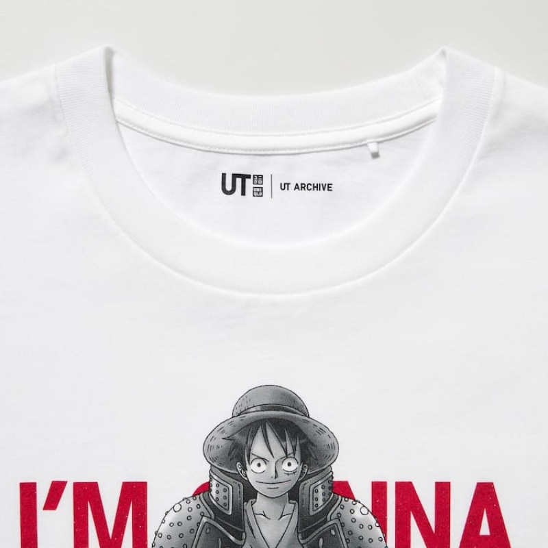 Camiseta Uniqlo Ut Archive One Piece Estampadas Hombre Blancas | 7609RVUEM