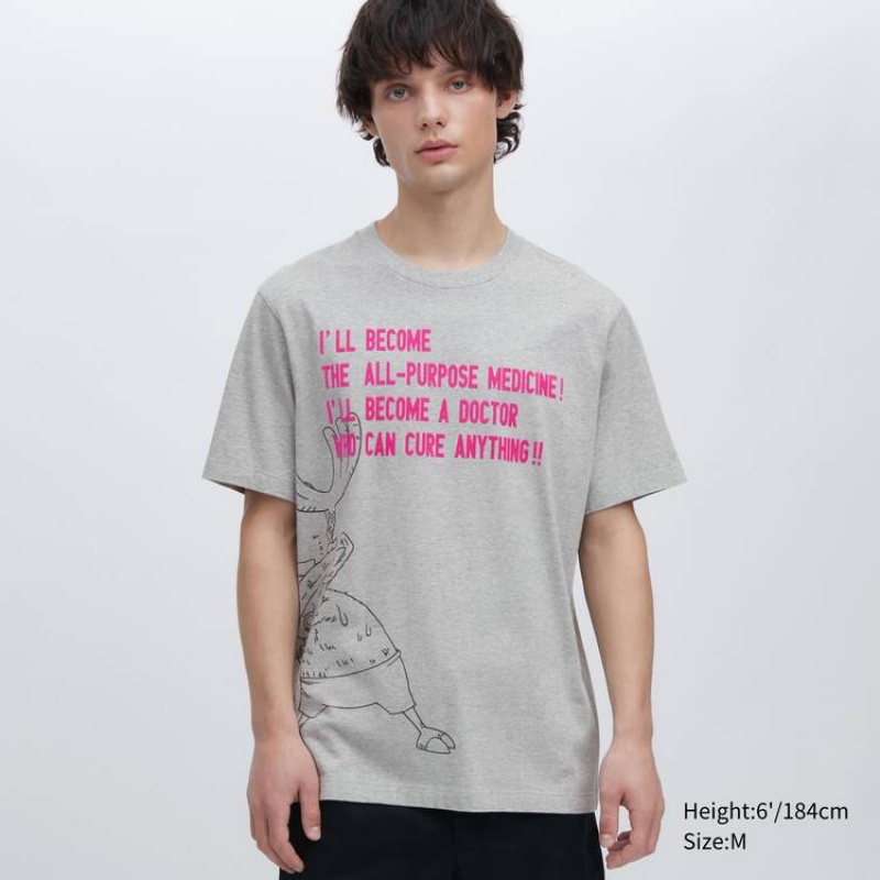 Camiseta Uniqlo Ut Archive One Piece Estampadas Hombre Gris | 4391SRWCX