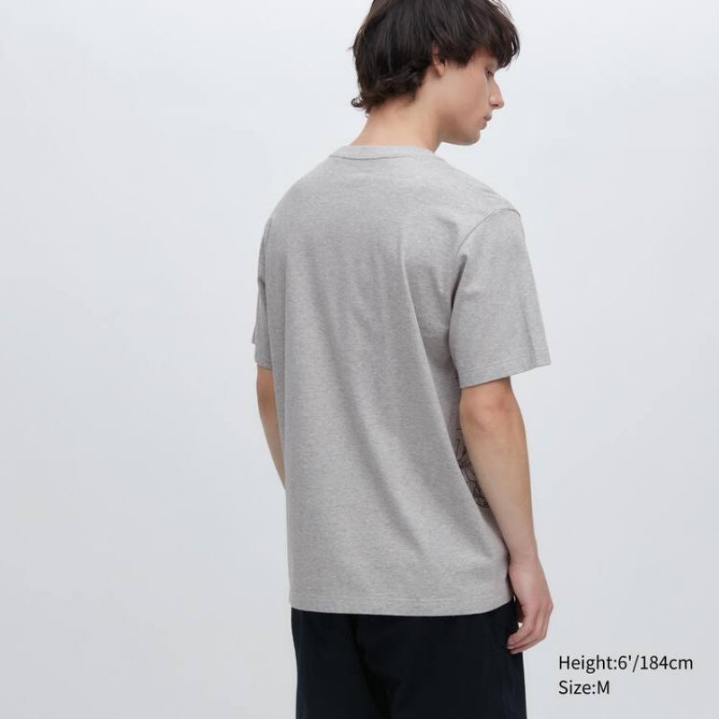 Camiseta Uniqlo Ut Archive One Piece Estampadas Hombre Gris | 4391SRWCX