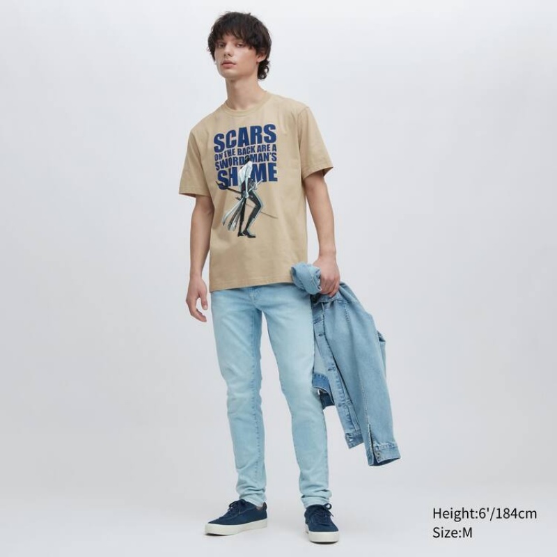 Camiseta Uniqlo Ut Archive One Piece Estampadas Hombre Beige | 7803EWQMG