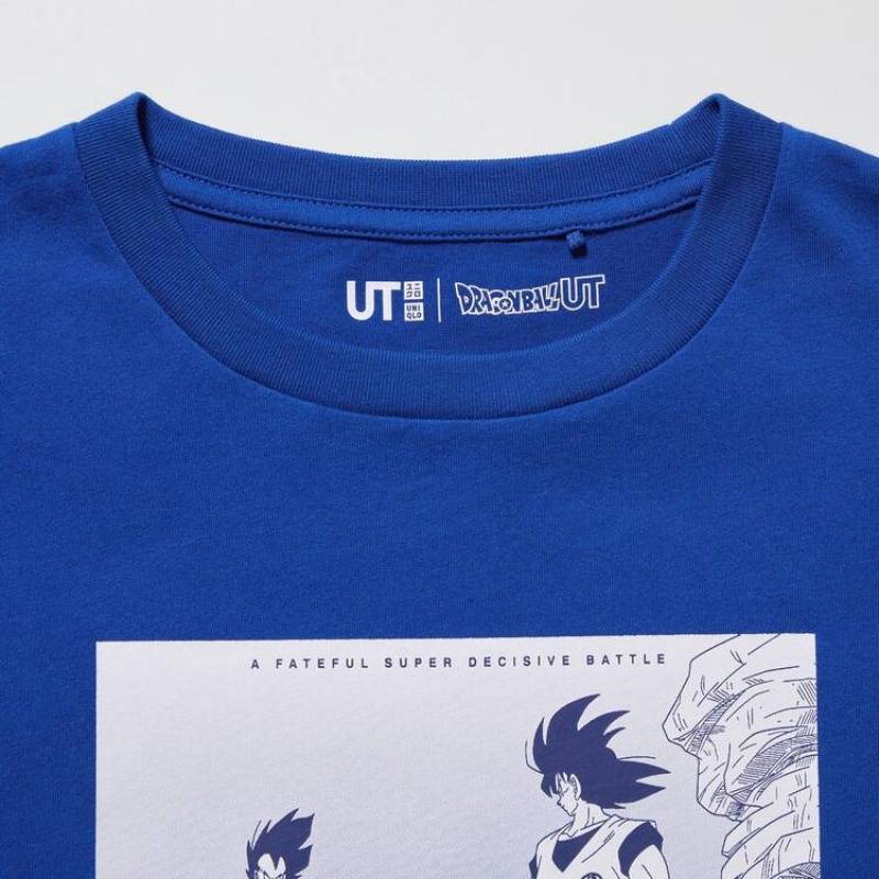 Camiseta Uniqlo Ut Dragon Ball Niños Azules | 0641VOUJC