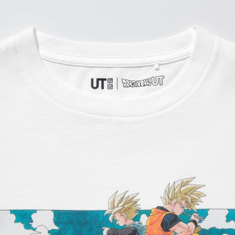 Camiseta Uniqlo Ut Dragon Ball Niños Blancas | 8437YZPFH