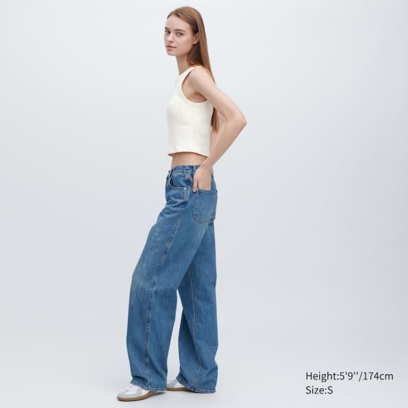 Chaleco Uniqlo Acanalado Cropped Sin Manga Mujer Blancas | 9816LCVKN