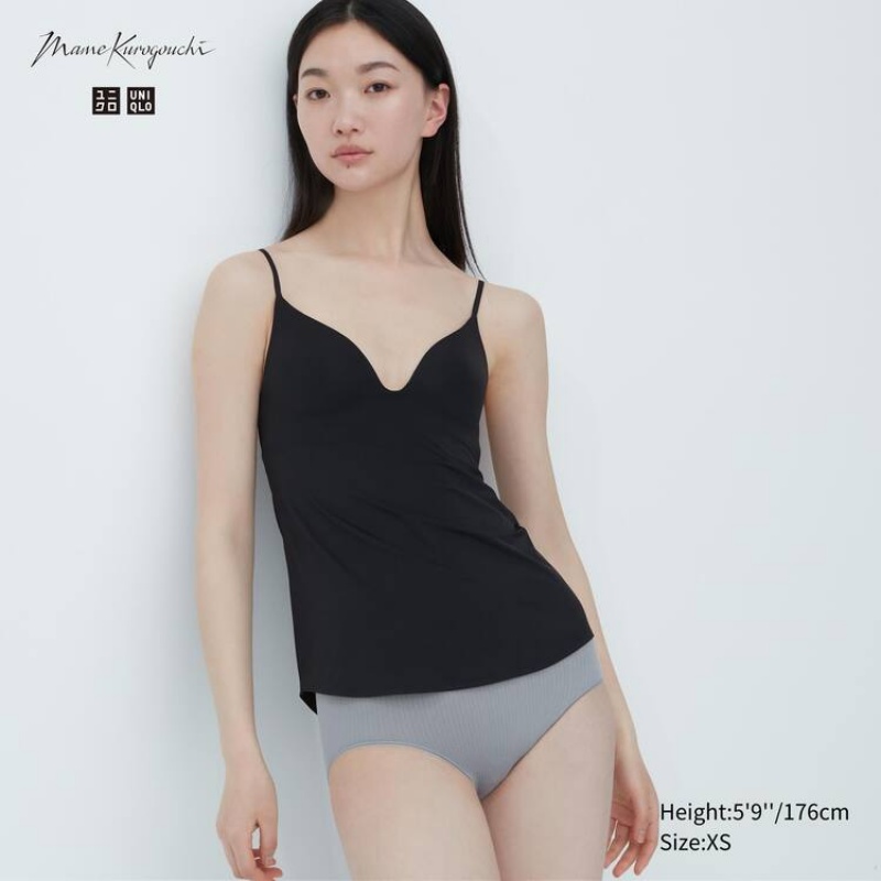 Chaleco Uniqlo Mame Kurogouchi Airism Plunge Camisole Mujer Negras | 3761FGAYR