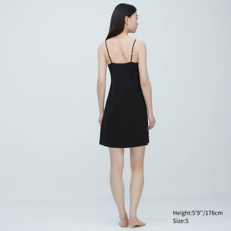 Chaleco Uniqlo Mame Kurogouchi Airism Plunge Slip Mujer Negras | 7950BGHQM