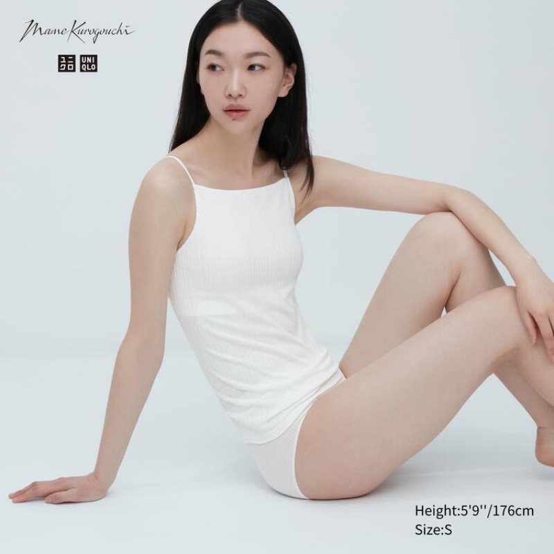 Chaleco Uniqlo Mame Kurogouchi Airism Silk Camisole Mujer Blancas | 9408TAVJD