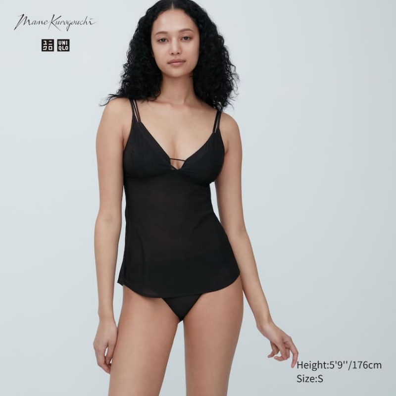 Chaleco Uniqlo Mame Kurogouchi Sheer Camisole Mujer Negras | 8129PXDQN