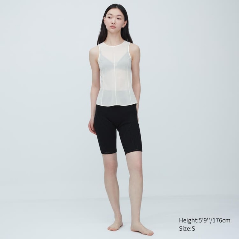 Chaleco Uniqlo Mame Kurogouchi Sheer Sin Manga Mujer Blancas | 1586HXPFT