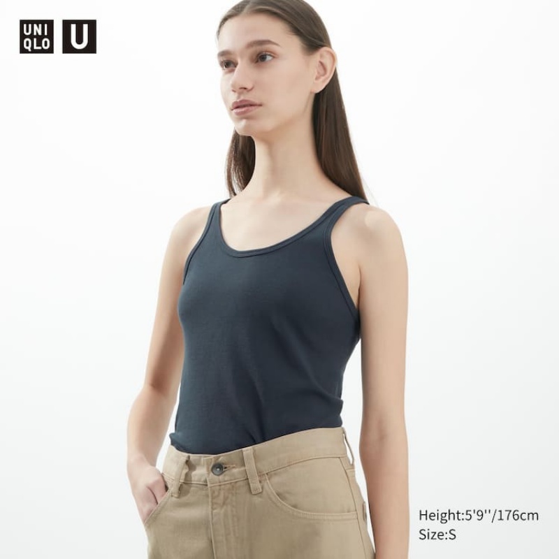 Chaleco Uniqlo U Mujer Gris Oscuro | 1349YMCNO