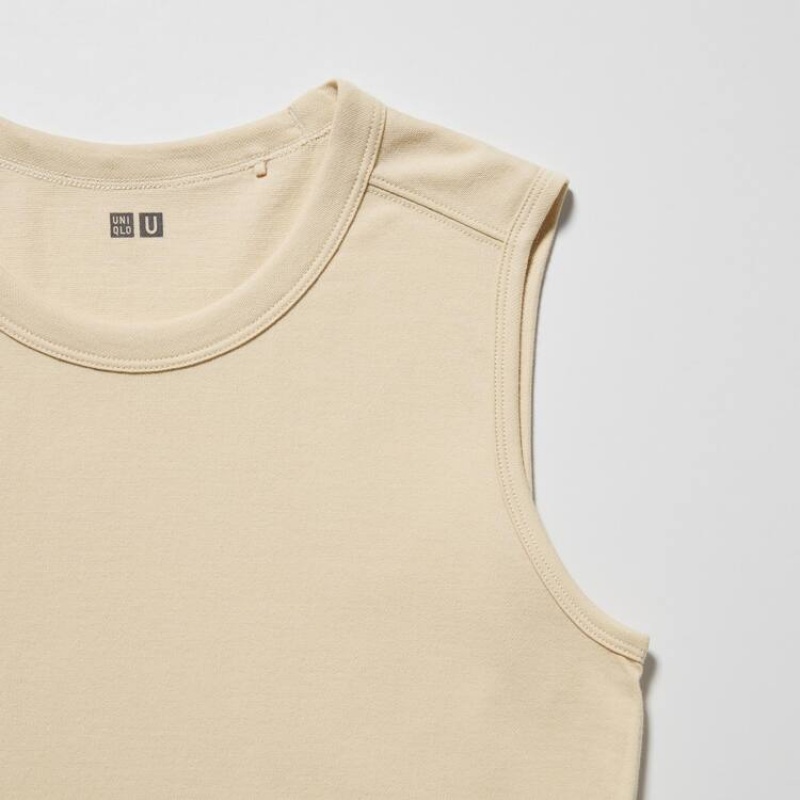 Chaleco Uniqlo U Sin Manga Mujer Beige | 1985EIOYD