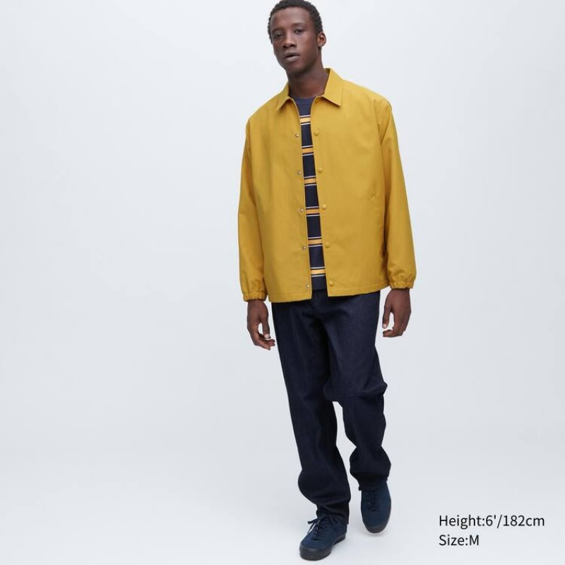 Chaquetas Uniqlo Coach Hombre Amarillo | 8390XAZGS