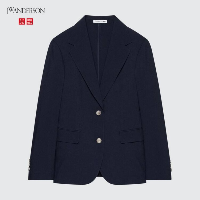 Chaquetas Uniqlo Jw Anderson Airsense Ultra Light Mujer Azul Marino | 1496BUORV