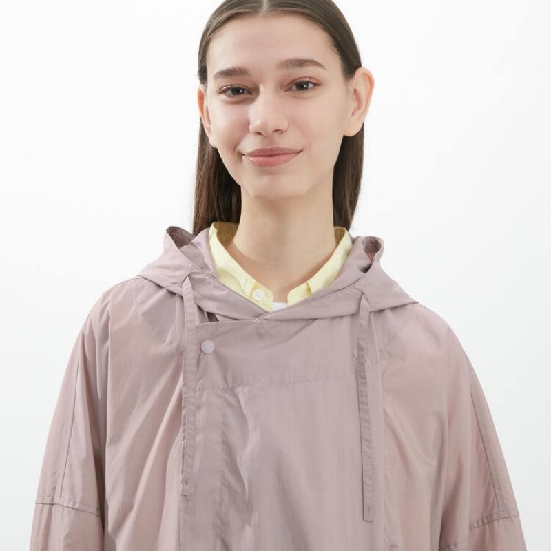 Chaquetas Uniqlo U Poncho Mujer Rosas | 6528URXJI