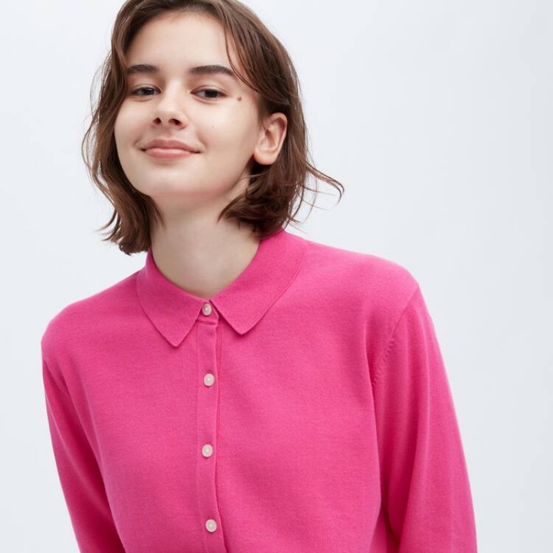 Cárdigan Uniqlo Ines De La Fressange De Punto Polo Mujer Rosas | 6742BARTL