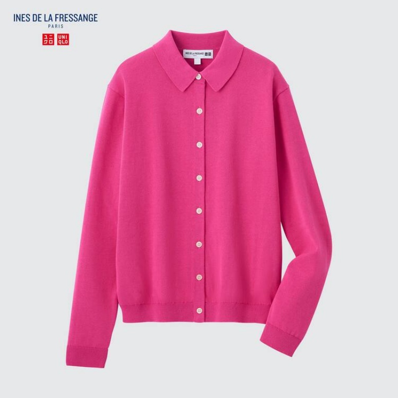 Cárdigan Uniqlo Ines De La Fressange De Punto Polo Mujer Rosas | 6742BARTL