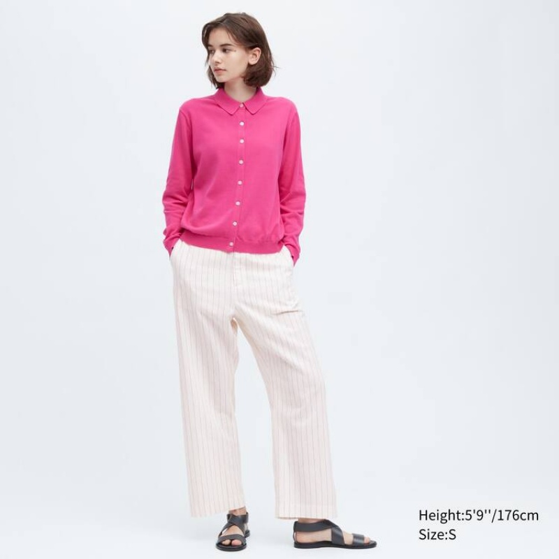 Cárdigan Uniqlo Ines De La Fressange De Punto Polo Mujer Rosas | 6742BARTL