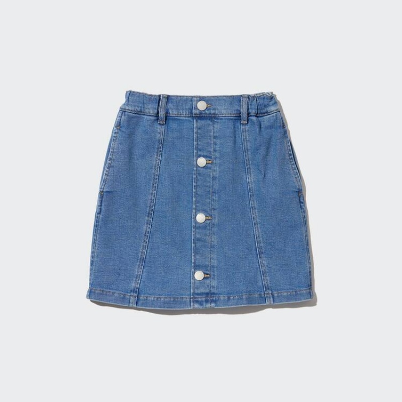 Falda Uniqlo Denim Niños Azules | 0627LVQPJ