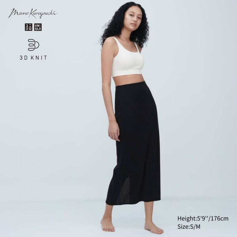 Falda Uniqlo Mame Kurogouchi 3d Knit Seamless Mujer Negras | 8039KXAMP