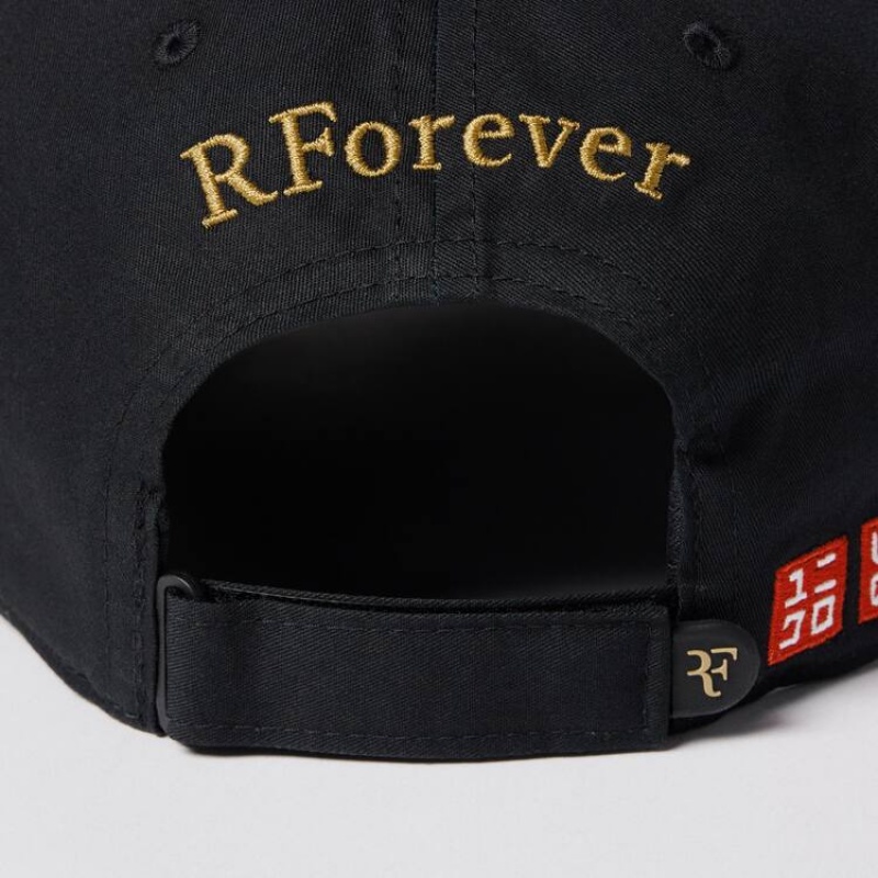 Gorras Uniqlo Roger Federer Rf Commemorative Hombre Negras | 7941CZOLW