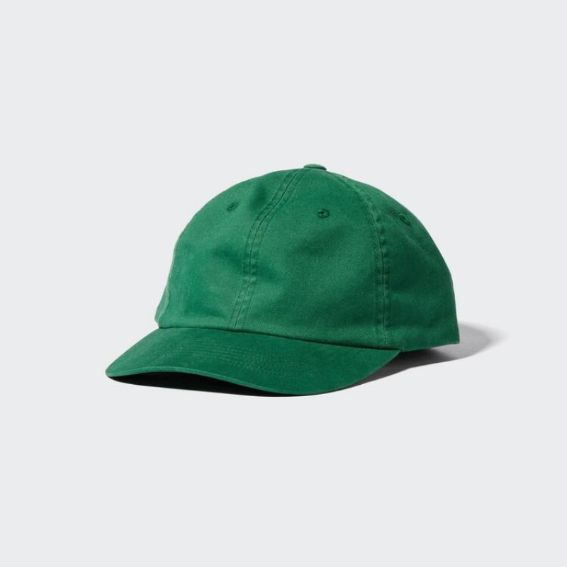 Gorras Uniqlo Washed Twill Hombre Verde | 3472LDUJH