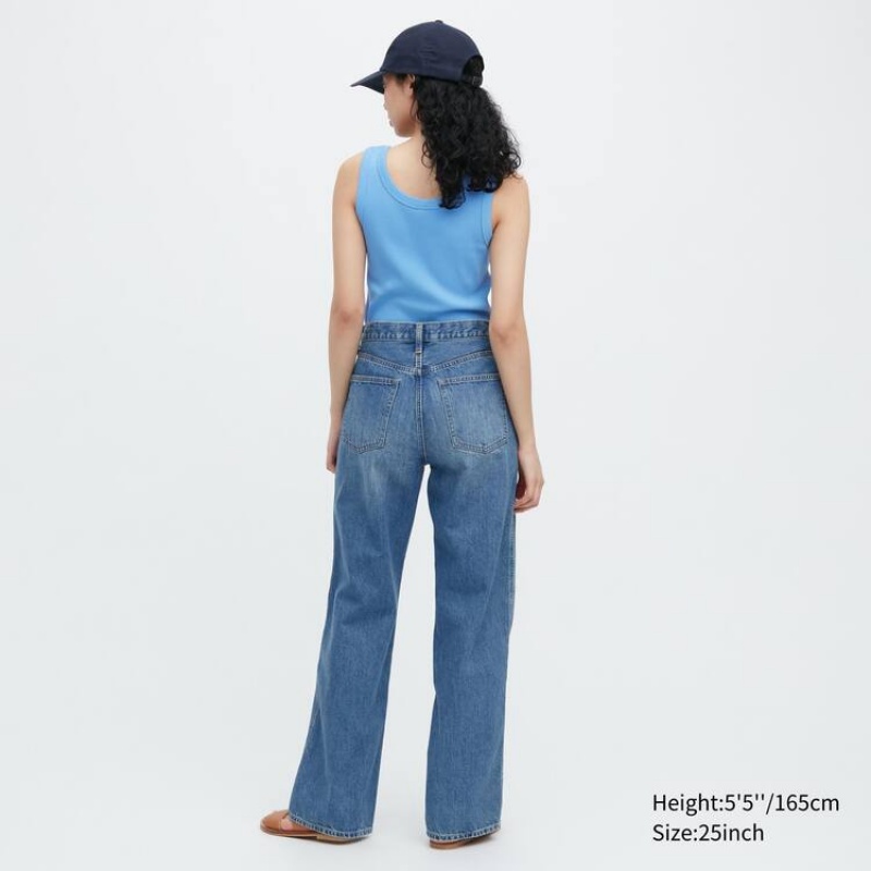 Jeans Uniqlo Baggy Mujer Azules | 8501UHEYO