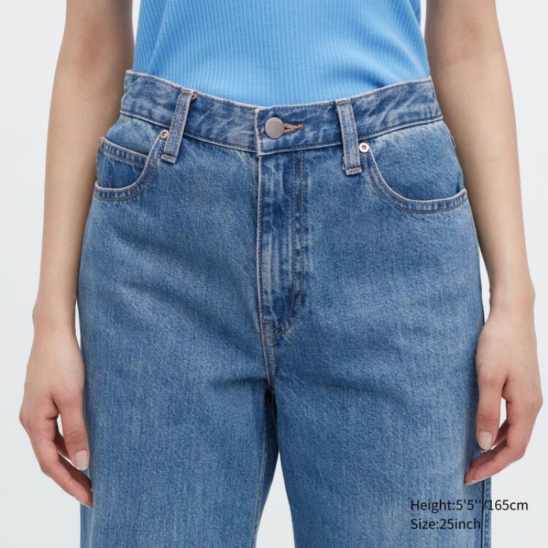 Jeans Uniqlo Baggy Mujer Azules | 8501UHEYO