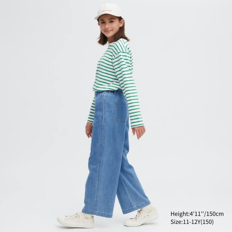 Jeans Uniqlo Girlsgy Niños Azules | 7286PYZIB