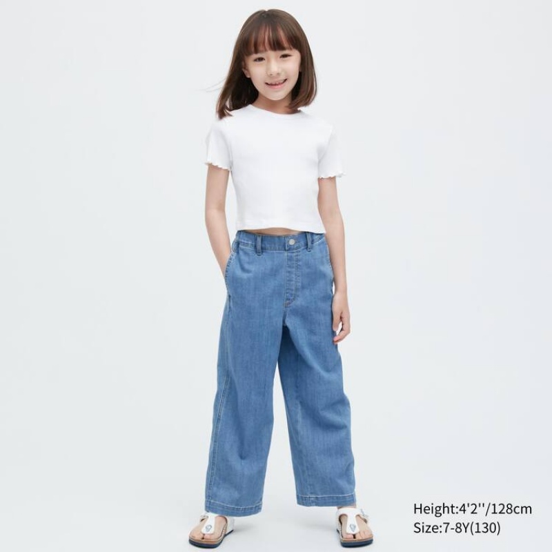 Jeans Uniqlo Girlsgy Niños Azules | 7286PYZIB