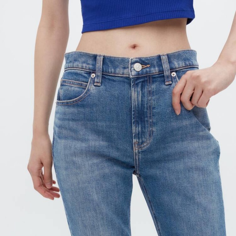 Jeans Uniqlo Kick Flared Mujer Azules | 0283MCYUS