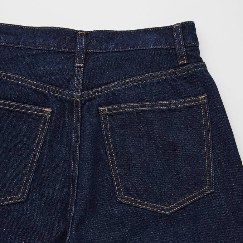 Jeans Uniqlo Peg High Rise Mujer Azul Marino | 2931RUADE