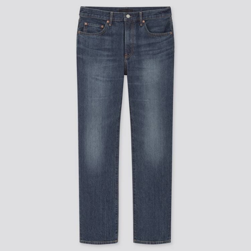 Jeans Uniqlo Regular Fit Directo Leg (2020 Season) Hombre Azules | 8327BCIKW