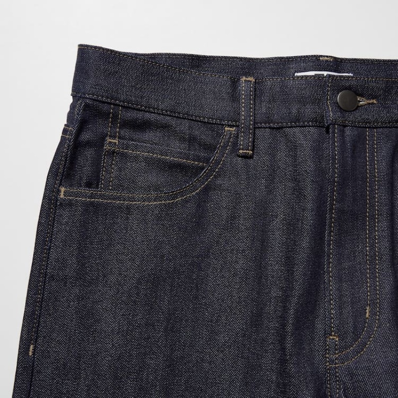 Jeans Uniqlo Selvedge Regular Fit Hombre Azul Marino | 8934ZAVDM