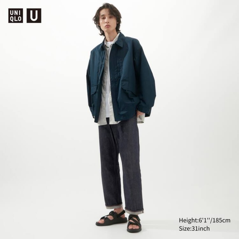 Jeans Uniqlo Selvedge Regular Fit Hombre Azul Marino | 8934ZAVDM