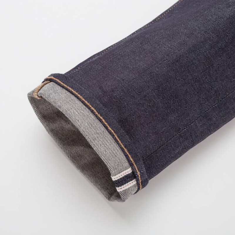 Jeans Uniqlo Selvedge Stretch Slim Fit (2020 Season) Hombre Azul Marino | 7623RIYBZ