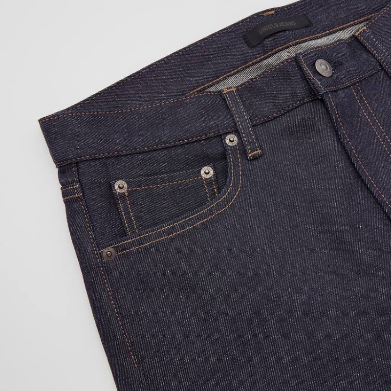 Jeans Uniqlo Selvedge Stretch Slim Fit (2021 Season) Hombre Azul Marino | 8250MCLIH