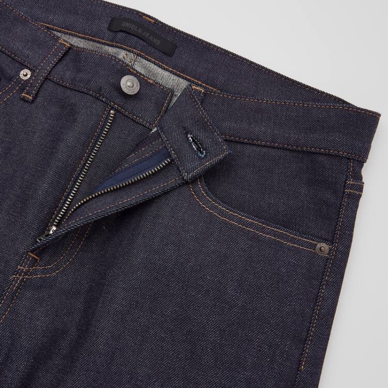 Jeans Uniqlo Selvedge Stretch Slim Fit (2021 Season) Hombre Azul Marino | 8250MCLIH