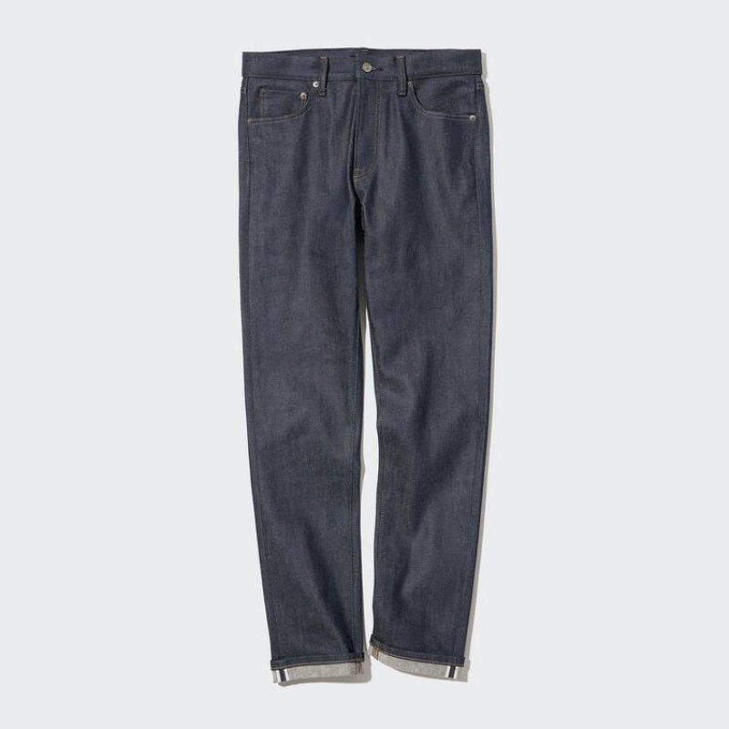 Jeans Uniqlo Selvedge Stretch Slim Fit Hombre Azul Marino | 9125CHOYZ