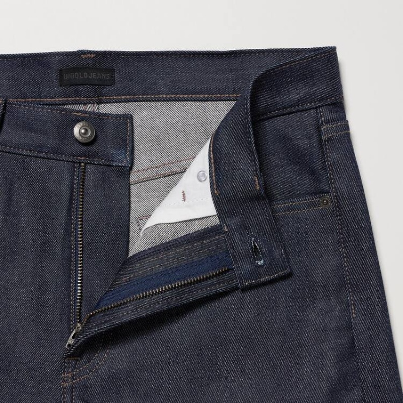 Jeans Uniqlo Selvedge Stretch Slim Fit Hombre Azul Marino | 9125CHOYZ