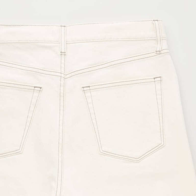 Jeans Uniqlo Slim Fit Hombre Blancas | 3962TGUSR