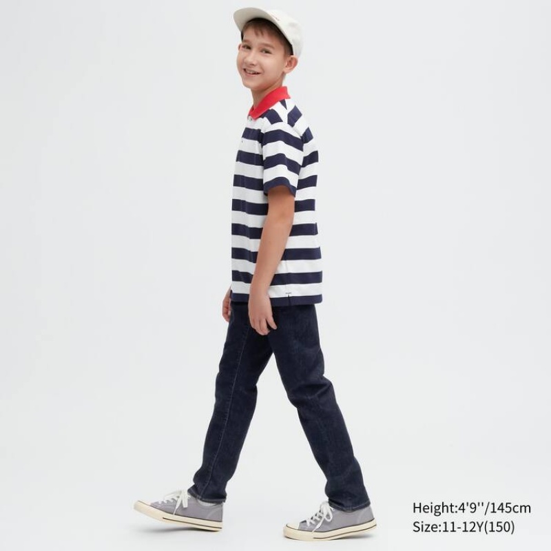 Jeans Uniqlo Super Soft Niños Azules | 2156PQMDY