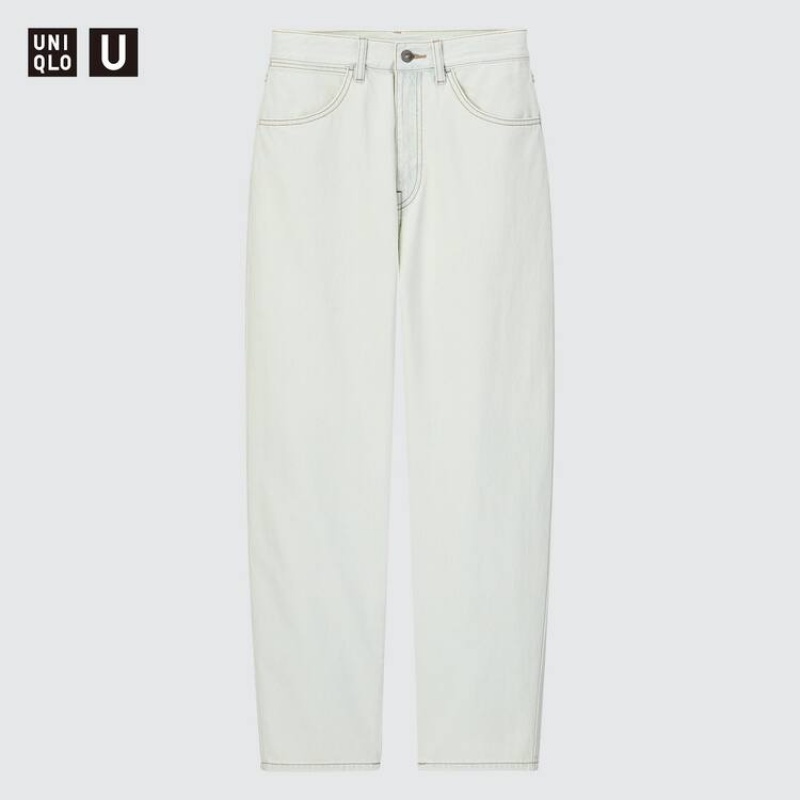 Jeans Uniqlo U Curved Mujer Blancas | 4308RLPGB