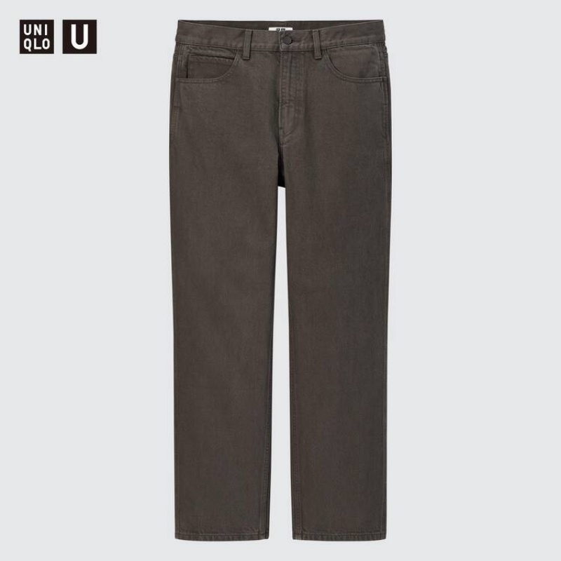 Jeans Uniqlo U Regular Fit Hombre Gris | 8630EHRWZ