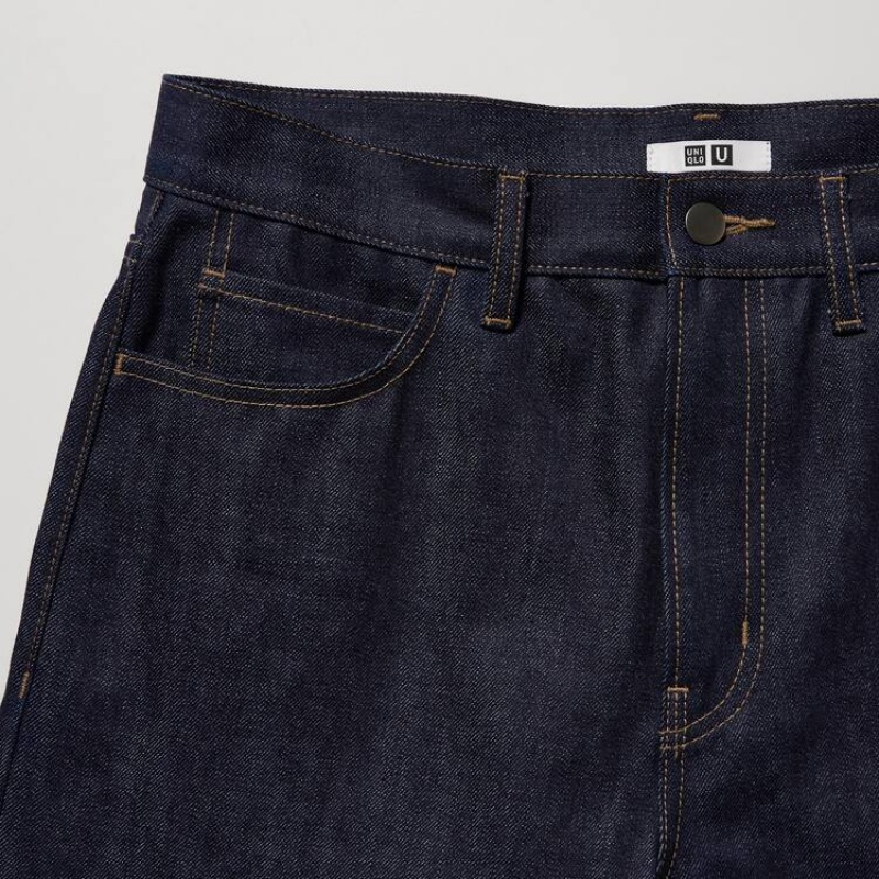 Jeans Uniqlo U Selvedge Regular Fit Hombre Azul Marino | 7093MYOHG