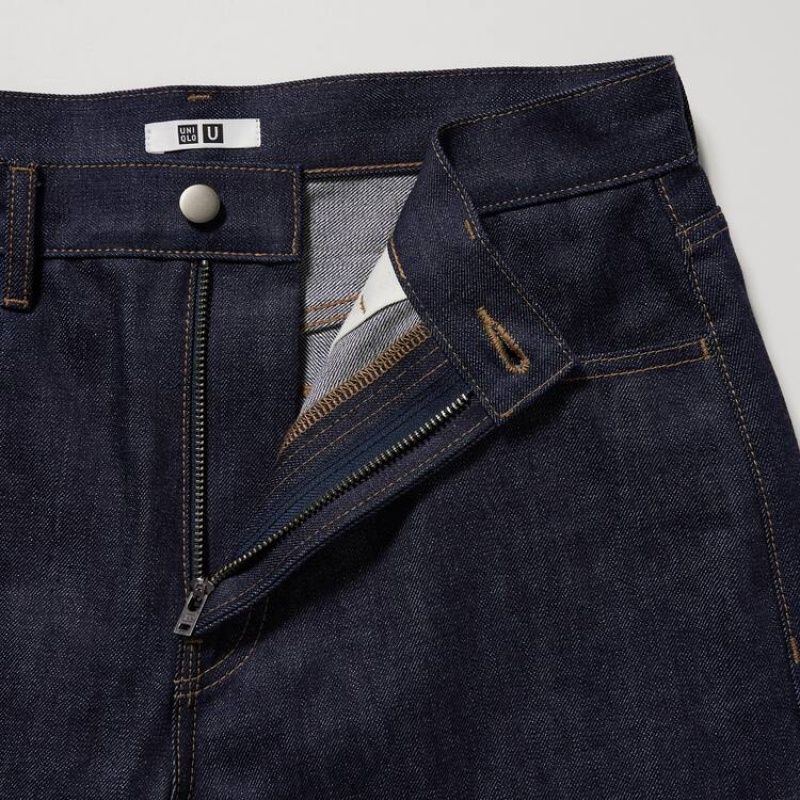 Jeans Uniqlo U Selvedge Regular Fit Hombre Azul Marino | 7093MYOHG