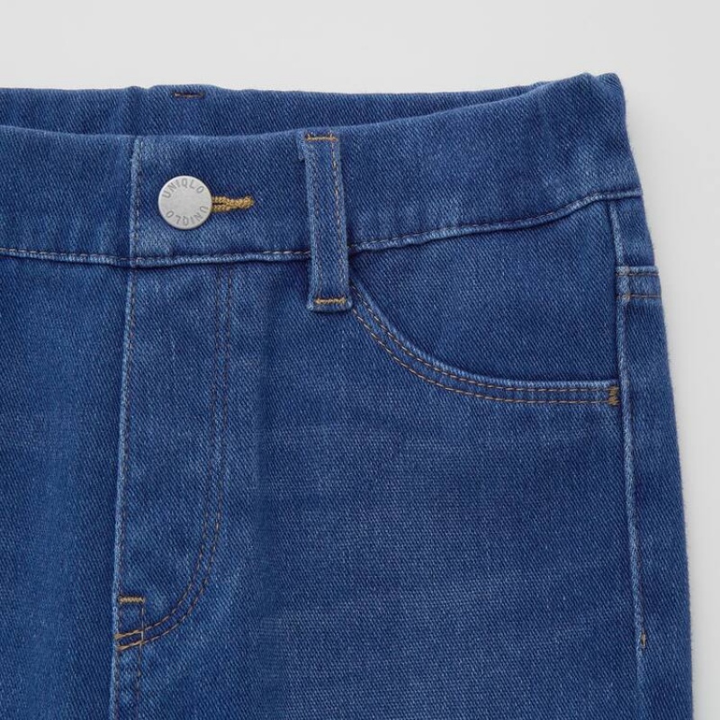 Jeans Uniqlo Ultra Stretch Denim (2021 Season) Niños Azules | 3657YEQMD