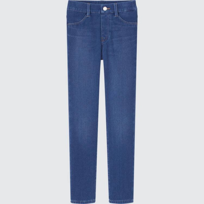 Jeans Uniqlo Ultra Stretch Denim (2021 Season) Niños Azules | 3657YEQMD